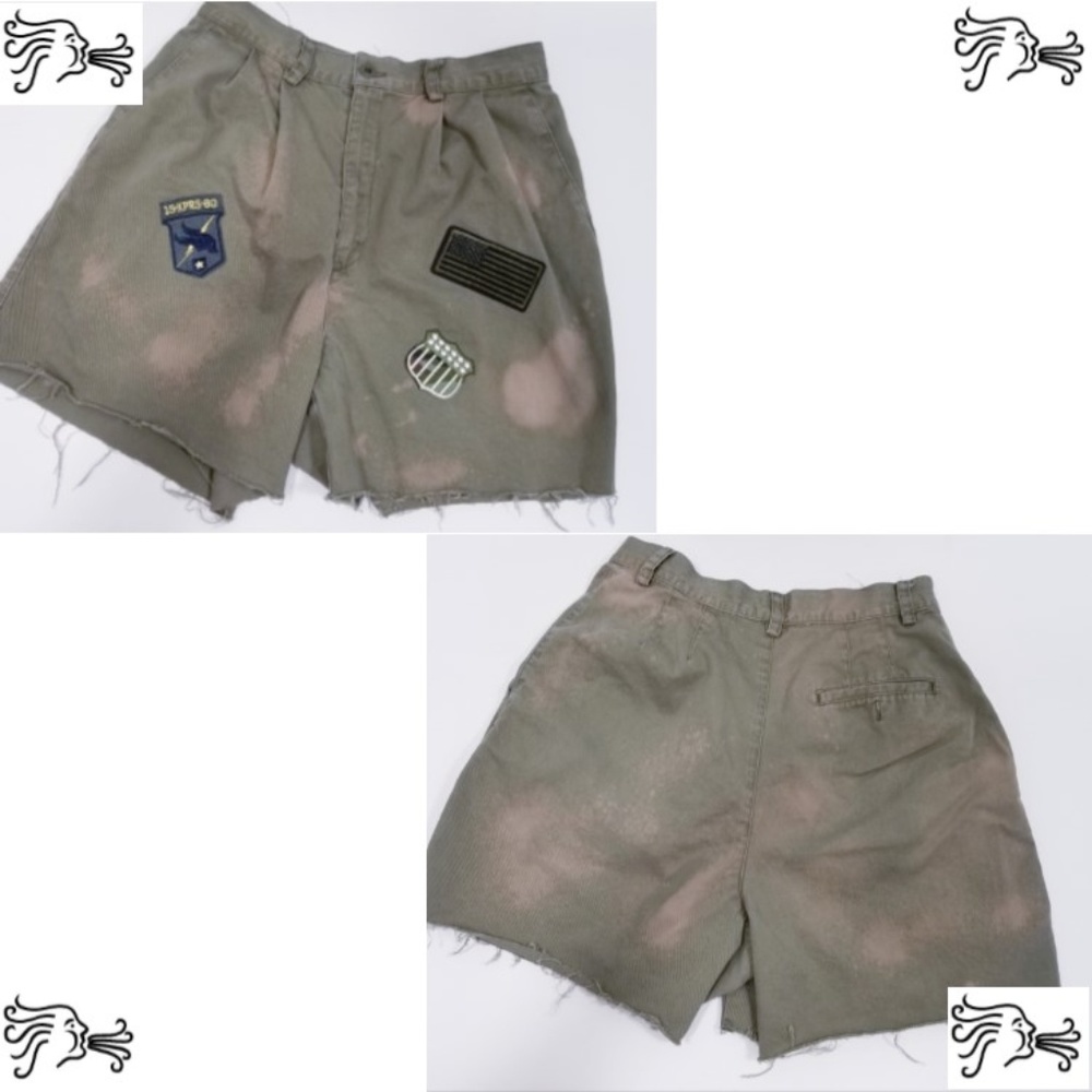 Classic Gap Sz 10R Distressed Green Jean Shorts